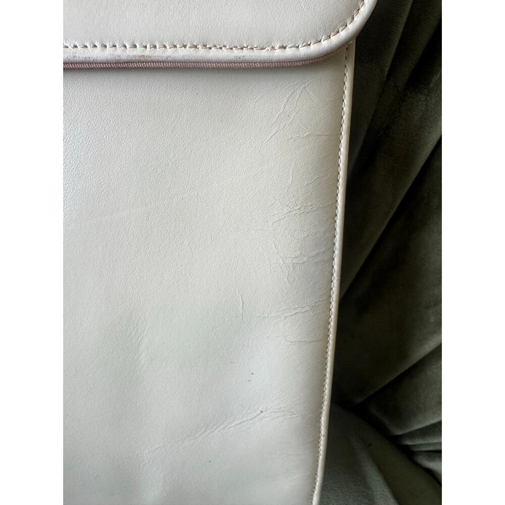 Vintage Duchess Cream Leather Top Handle Handbag 50s 60s - Picture 12 of 14